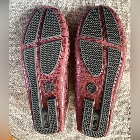Johnston & Murphy Miranda Plum Suede Print Shearling Lined Driving Shoes Size 9 - Picture 10 of 10